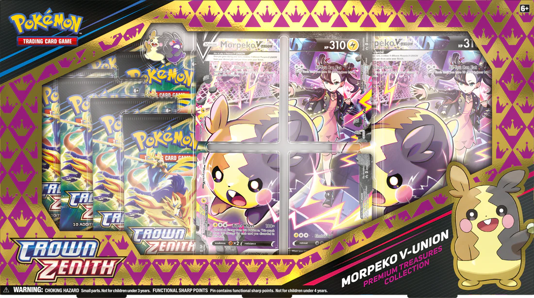 Pokemon Crown Zenith Premium Treasures Collection - Morpeko V-UNION