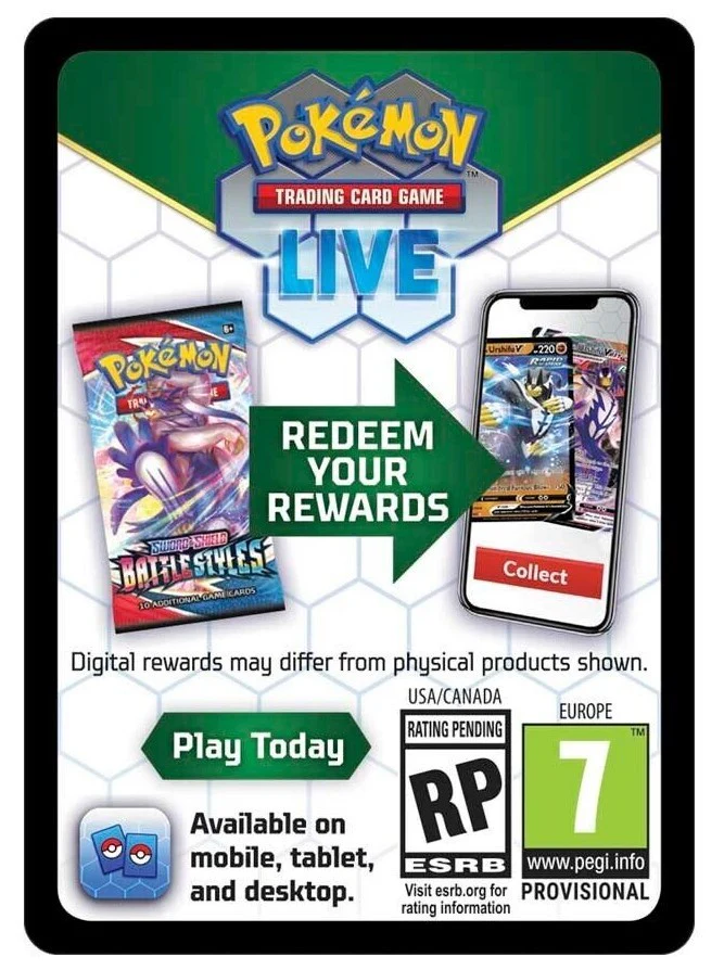 Pokemon Divergent Powers Tin - Hisuian Samurott V Online Code (Pokemon TCGO Unused Digital Code by E-mail)