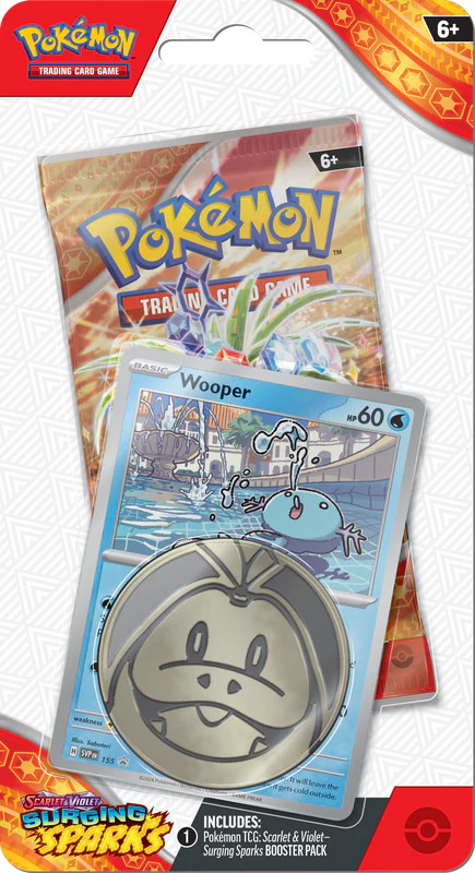 Pokemon Scarlet & Violet: Surging Sparks Checklane Blister Pack - Wooper