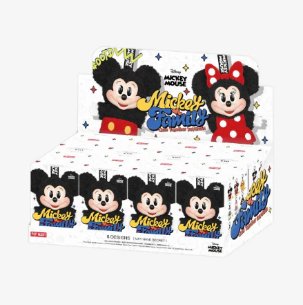 Pop Mart - Disney Mickey Mouse Family Cute Together Plush Keychain Series (Factory Sealed Case of 8 Blind Boxes)