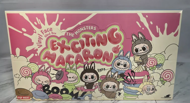 Pop Mart: The Monsters Labubu - Exciting Macaron Vinyl Face Factory Sealed Display (Set of 6 Blind Boxes)