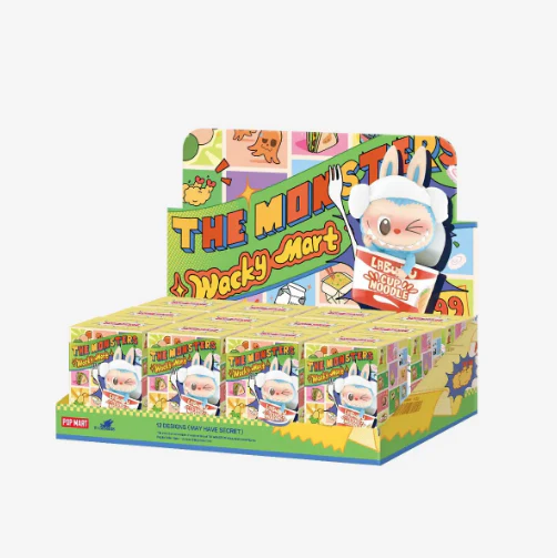 Pop Mart The Monsters Wacky Mart Series Labubu Figures (Factory Sealed Case of 12 Blind Boxes)