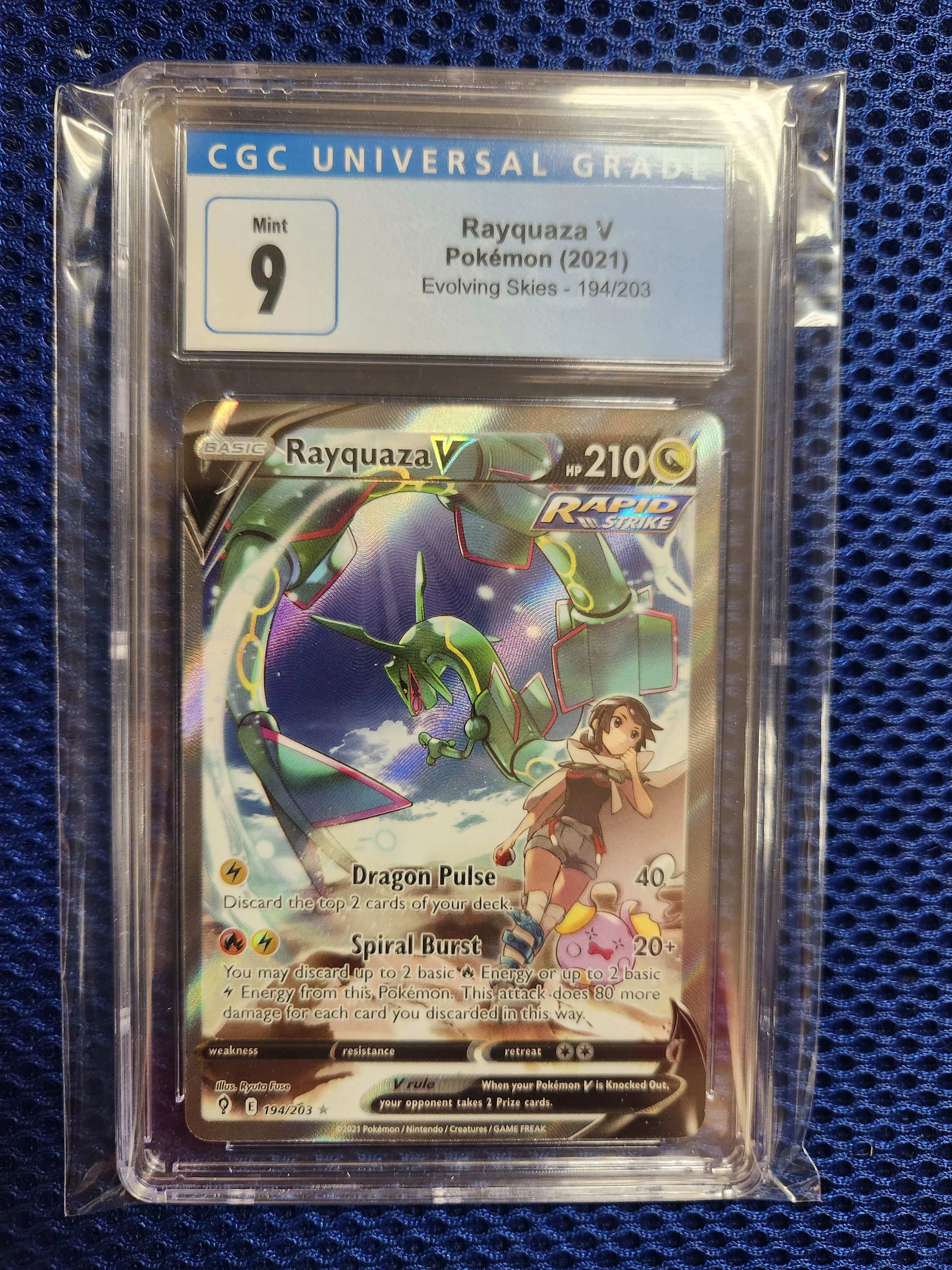 Rayquaza V - Pokemon (2021) - Evolving Skies - 194/203 - CGC Graded 9