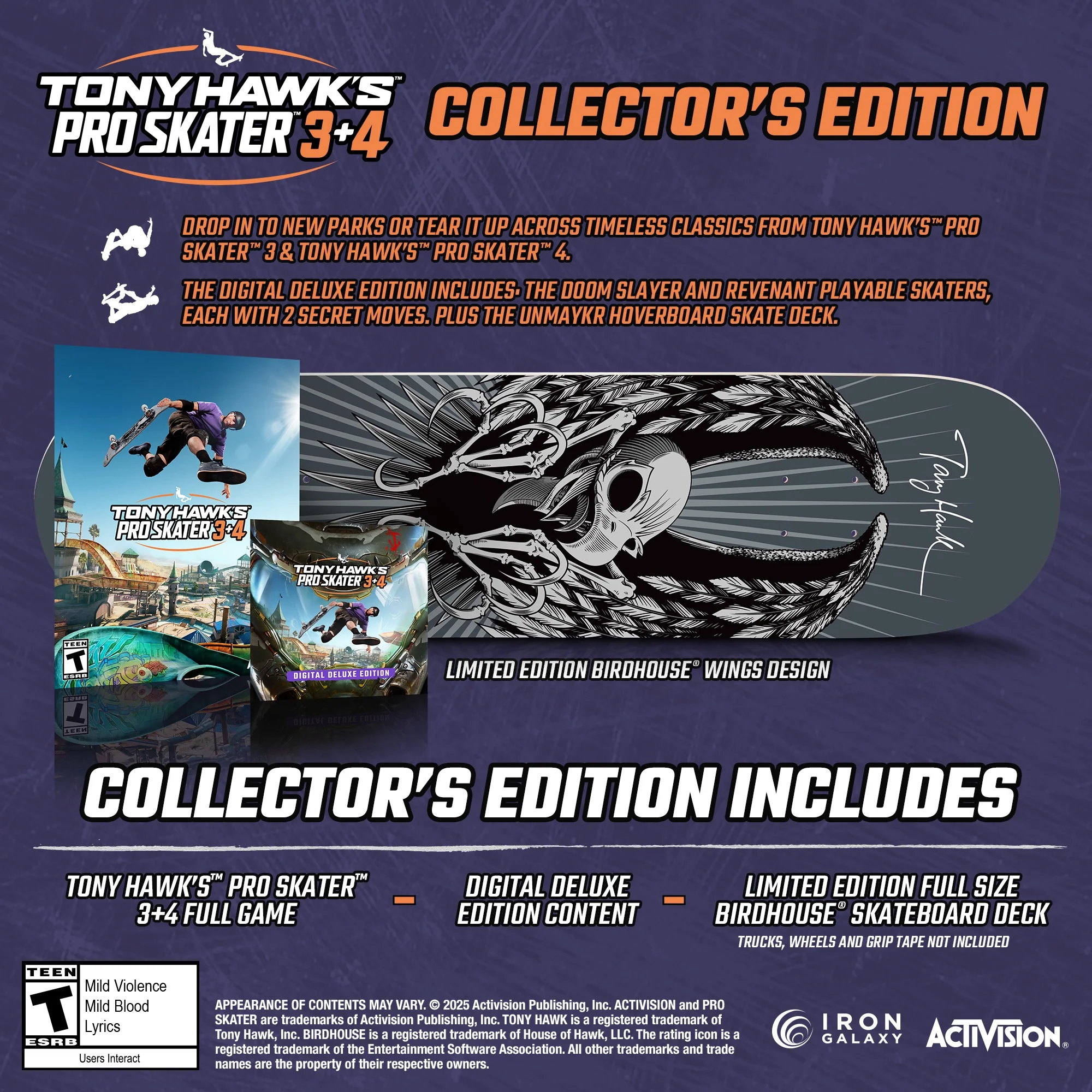 Tony Hawk's Pro Skater 3 + 4 – Collector's Edition - Switch - Image 2