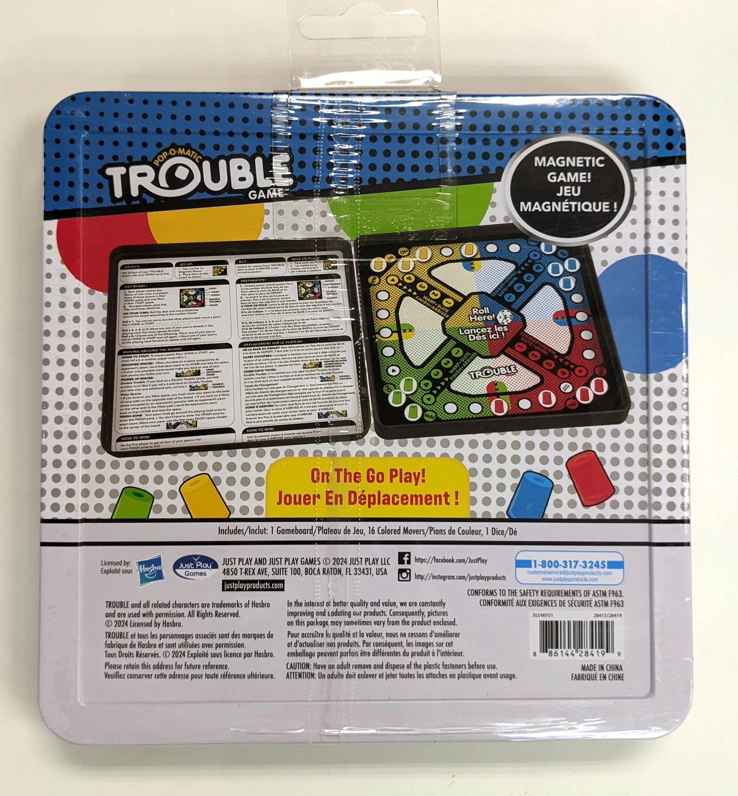 Trouble Pop O Matic Travel Magnetic Game [Hasbro] - Image 2