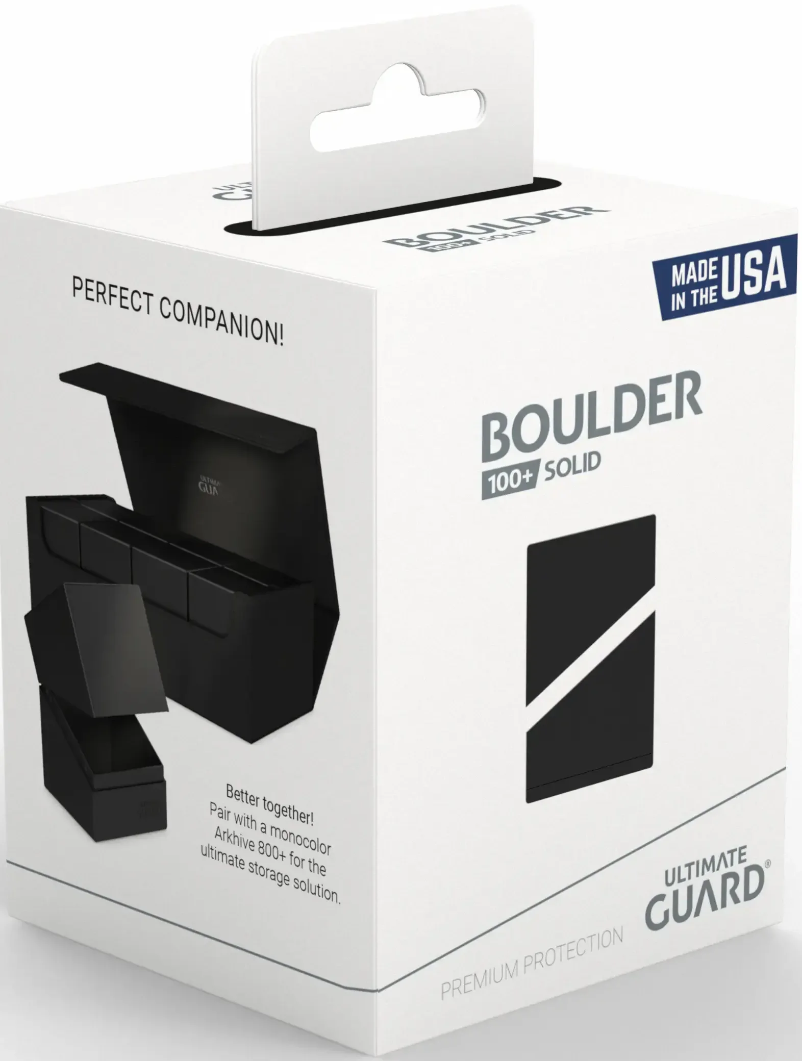 Ultimate Guard Boulder Solid Deck Box 100+ - Black