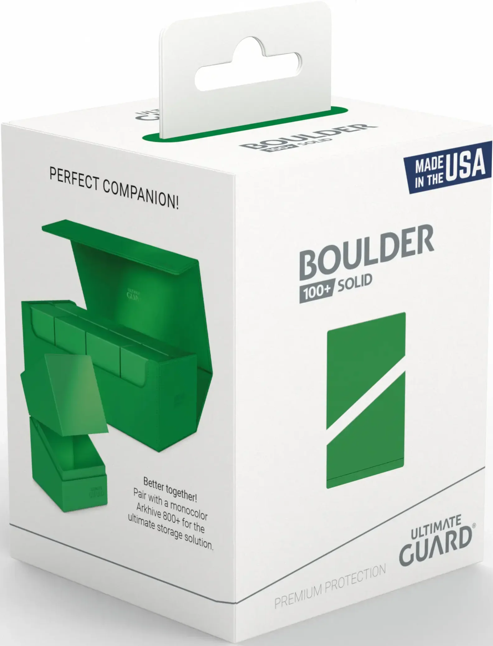 Ultimate Guard Boulder Solid Deck Box 100+ - Green
