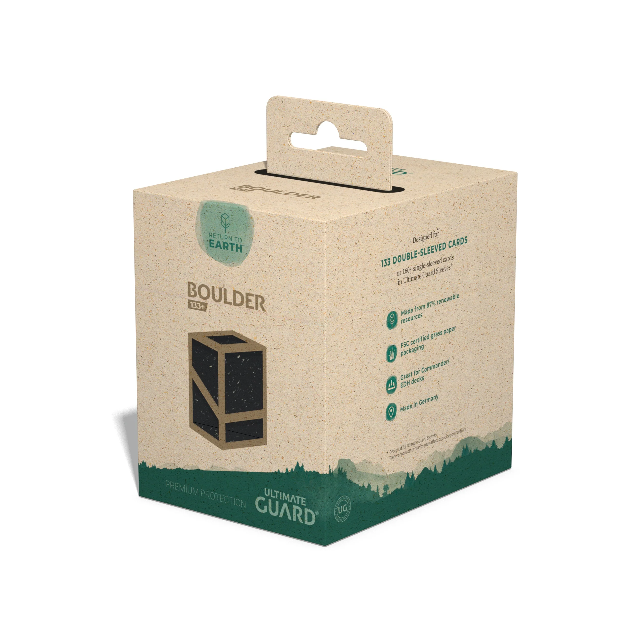 Ultimate Guard: Deck Box Case: Return To Earth Boulder 133+ - Black