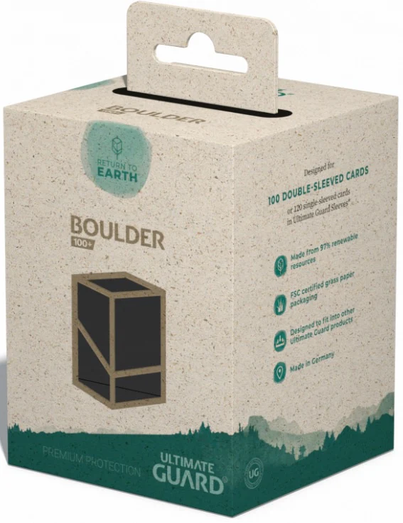 Ultimate Guard Return To Earth Boulder Deck Box 100+ Black