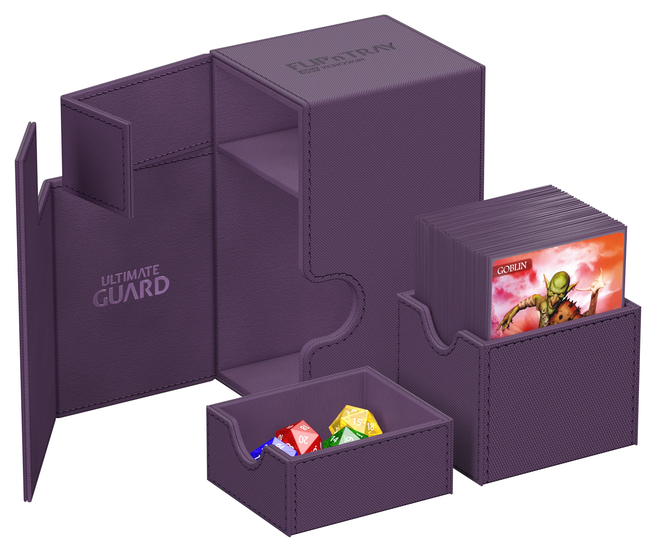 Ultimate Guard Twin Flip n Tray XenoSkin Monocolor Deck Case 80+ - Purple - Image 2