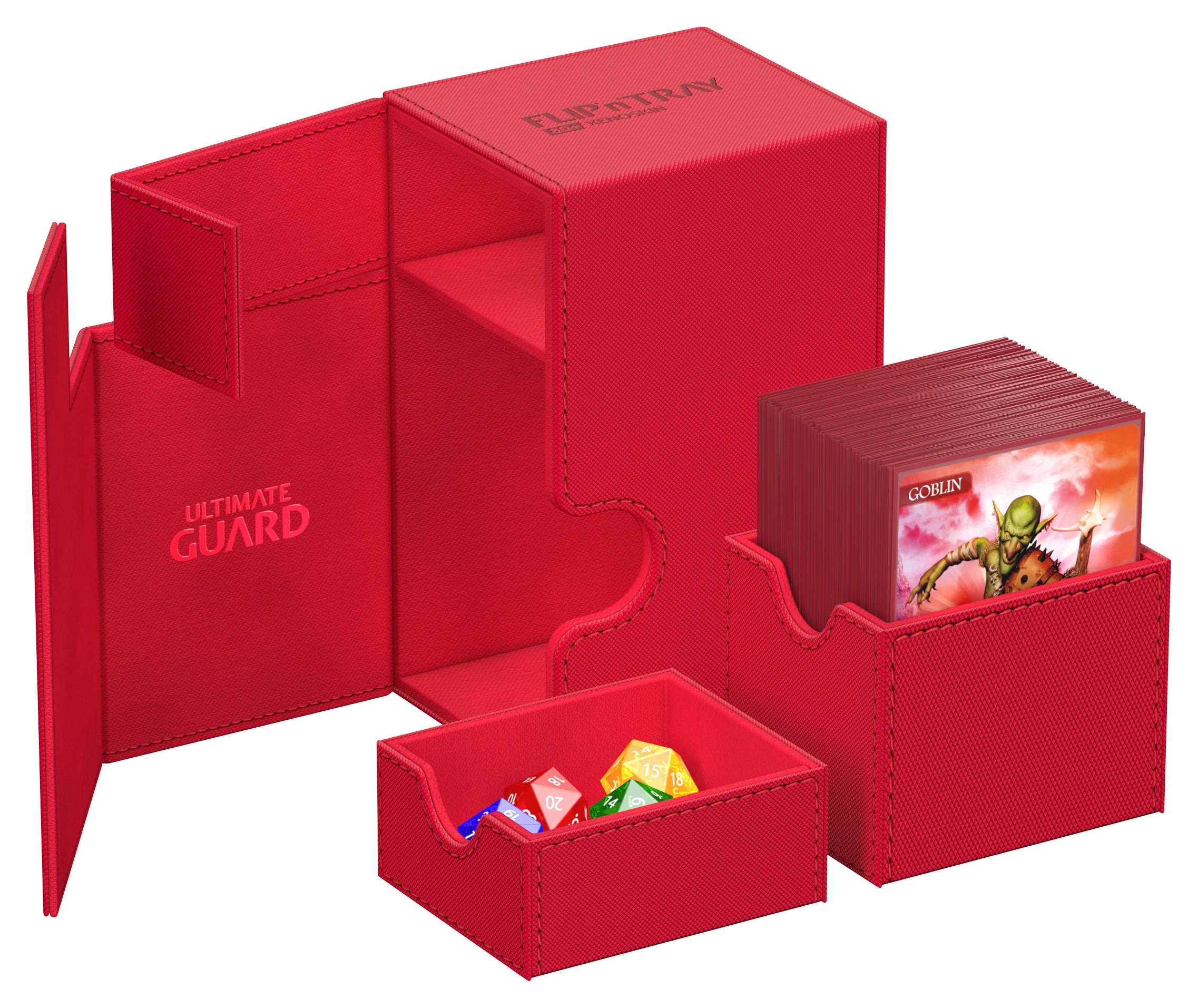 Ultimate Guard Twin Flip n Tray XenoSkin Monocolor Deck Case 80+ - Red - Image 2