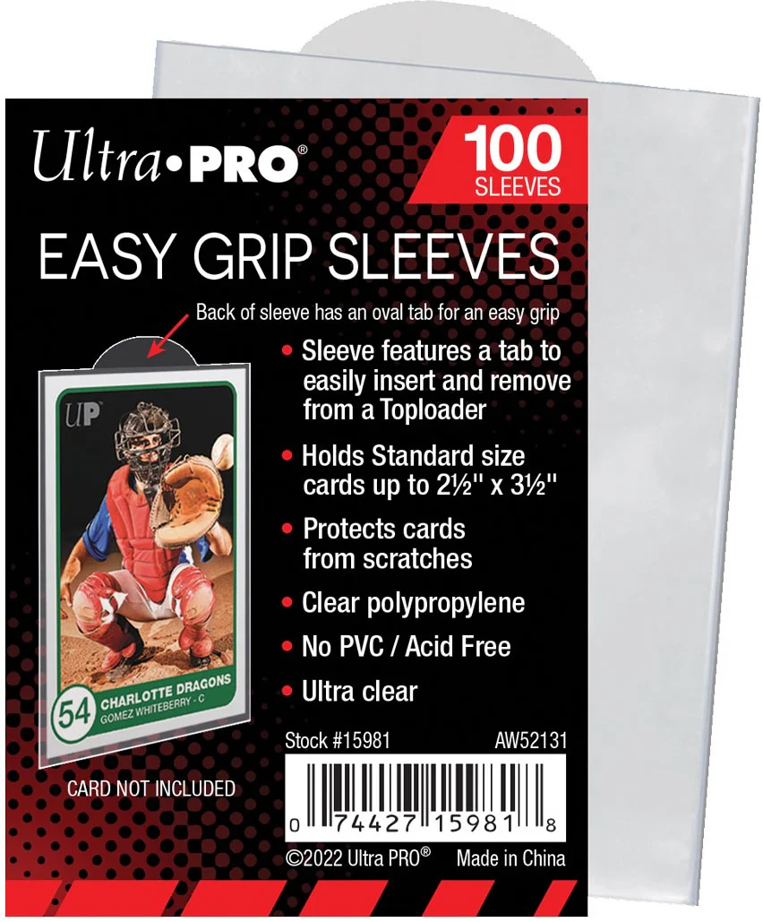 Ultra Pro Easy Grip Sleeves 2-1/2" X 3-1/2" 100ct