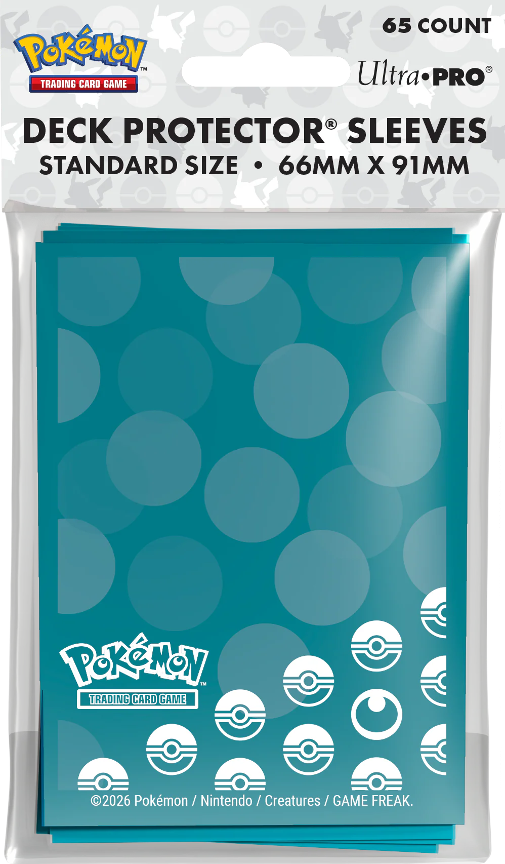 Ultra Pro Pokemon Standard Size Energy Type Sleeves 65ct - Darkness