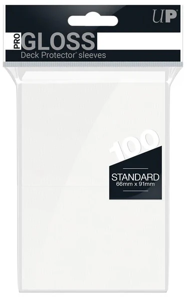 Ultra Pro Pro-Gloss Standard Size Sleeves 100ct - White