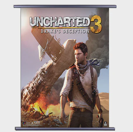 Uncharted 3 Drake's Deception - 02 Wall Scroll 32" x 35" (Local Pick-Up Only)
