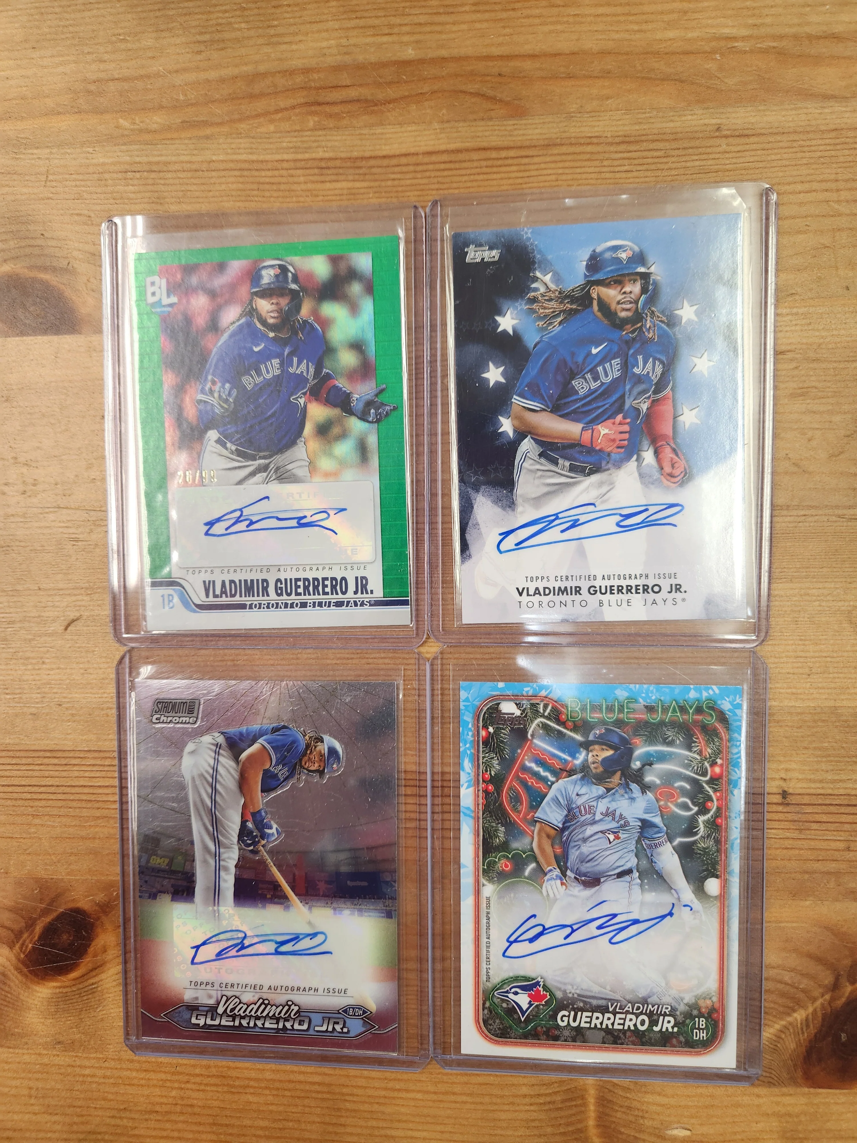 Vladimir Guerrero Jr. - Toronto Blue Jays - Autographed Memorabilia Signed Card Auto - Sports Card Single (Randomly Selected, May Not Be Pictured)