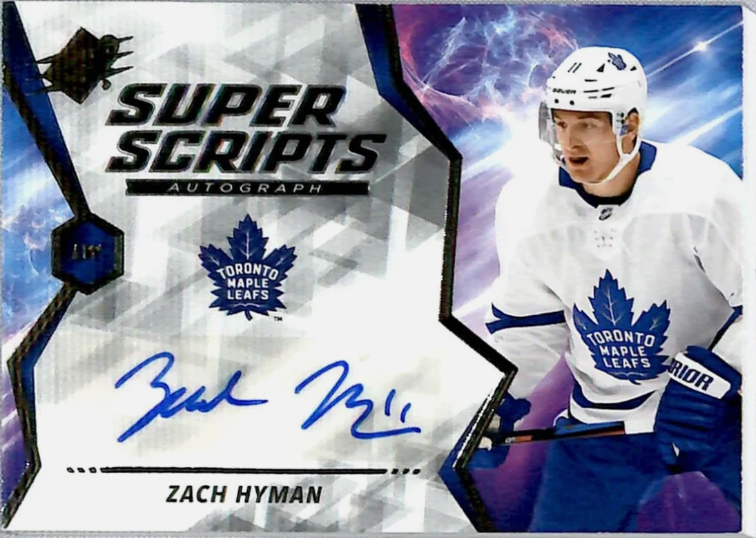 Zach Hyman - Autographed Memorabilia Signed Card Auto - Sports Card Single (Randomly Selected, May Not Be Pictured)